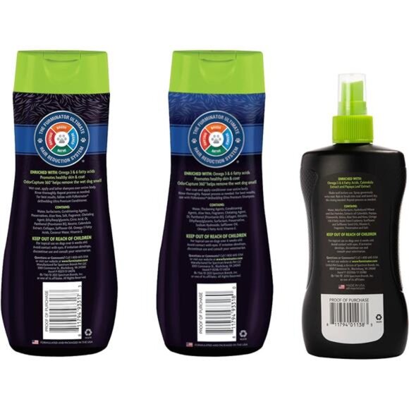 DeShedding Kit, deShedding Shampoo, deShedding Conditioner, deShedding Waterless - Picture 2 of 7